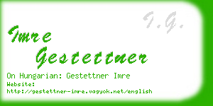 imre gestettner business card